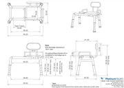 Sliding Shower Chair Tub Transfer Bench with Swivel Seat