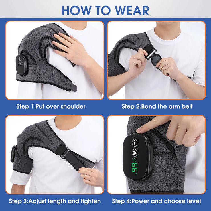 Electric Heating Massage Shoulder Brace Support  Pain Relief Physiotherapy Belt - Peak Living Shop