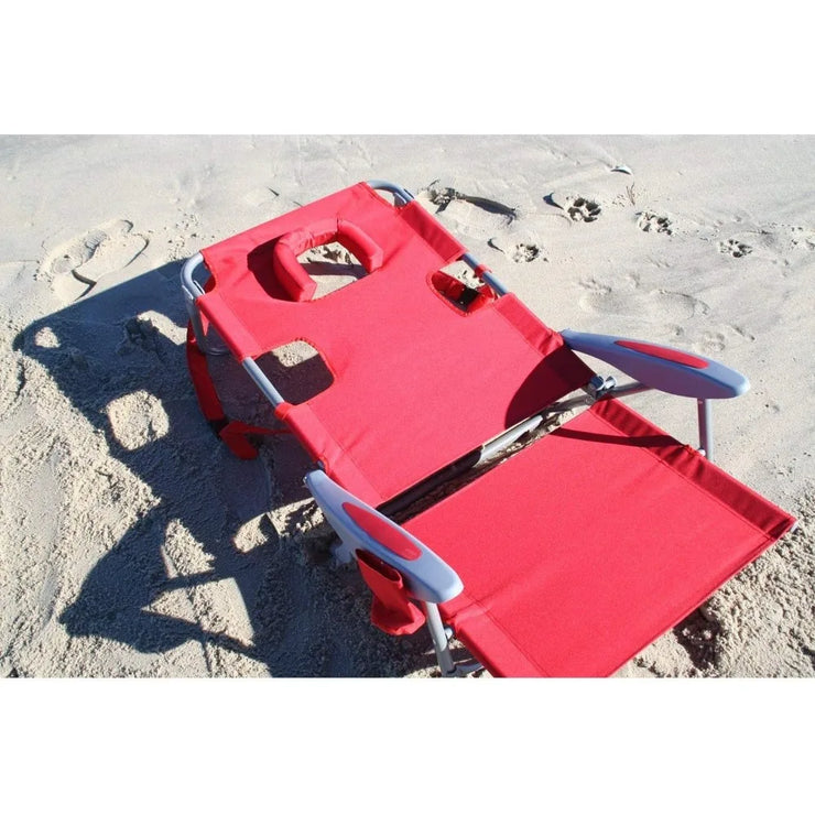 Adjustable Portable Beach Chair with Cup Holder - Peak Living Shop