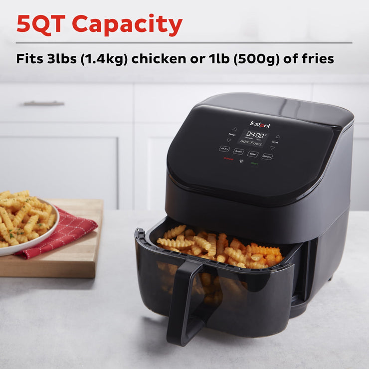 5 Quart Single Basket Air Fryer With Clear Window 